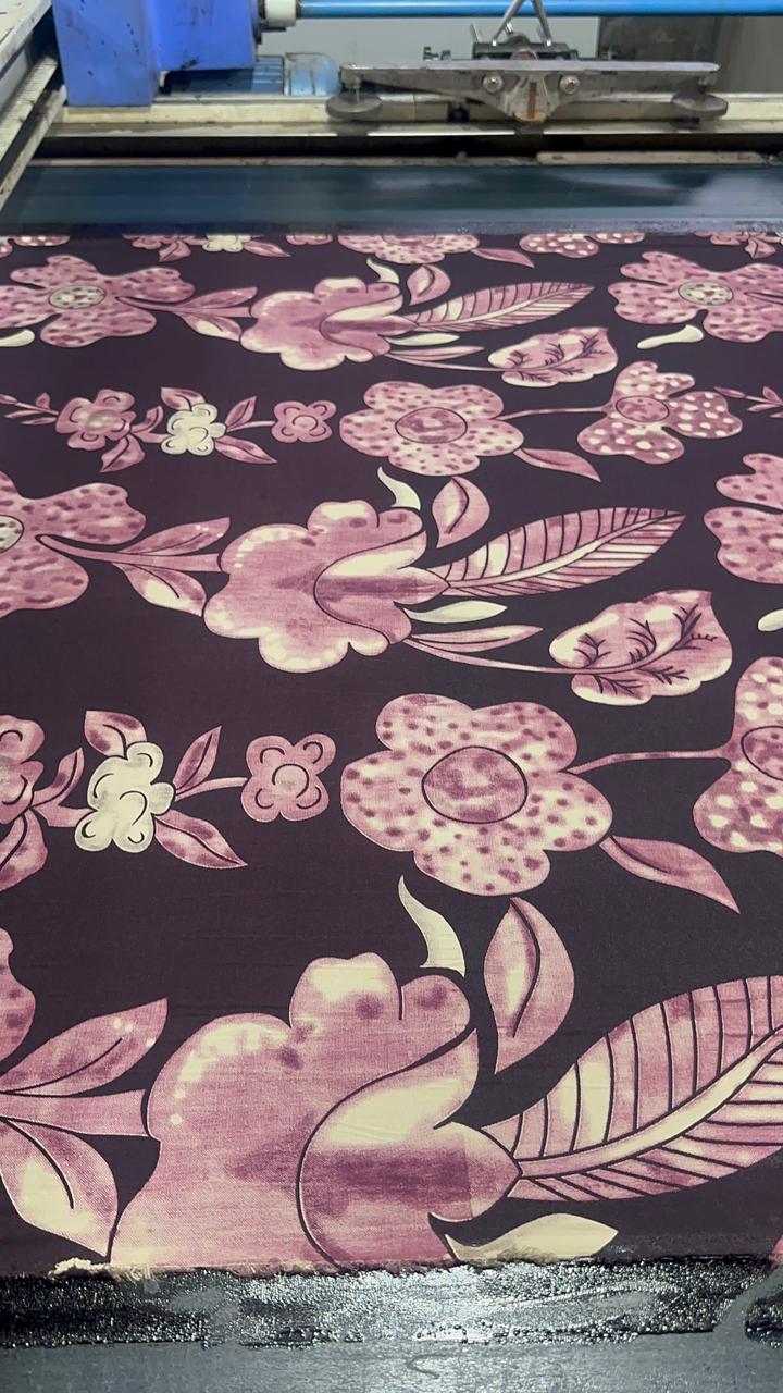 Tanish Signature Print - 14 — screen printed fabric design by Tanish Creation