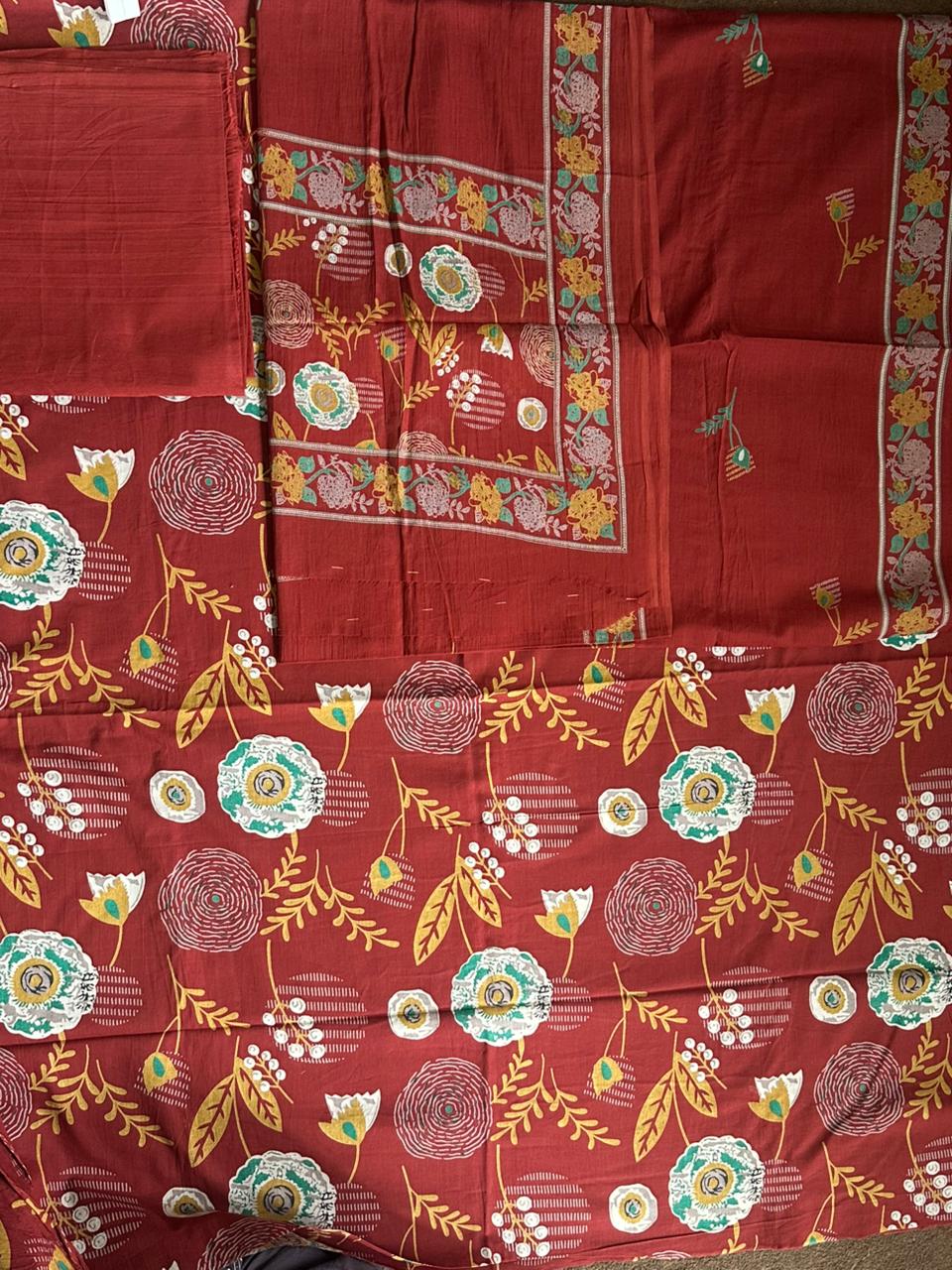 Tanish Signature Print - 31 — screen printed fabric design by Tanish Creation