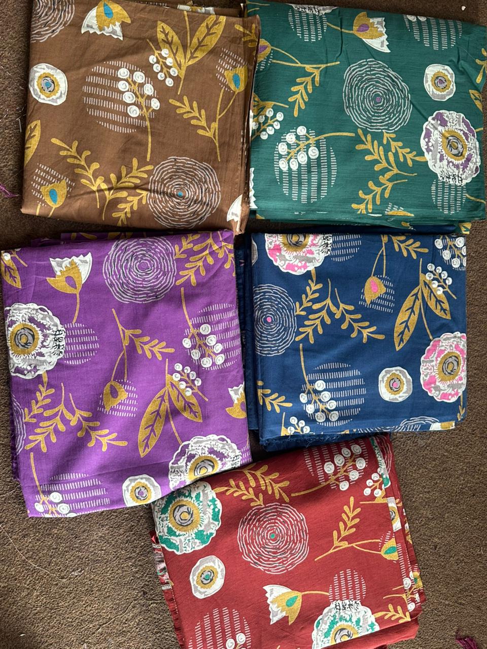 Tanish Signature Print - 69 — screen printed fabric design by Tanish Creation